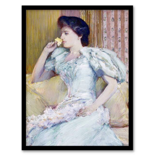 Artery8 Actress Lillie Langtry Portrait Painting Hassam Framed Wall Art Print - Size: A4 - image 1