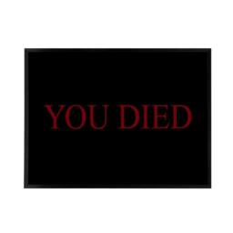 "Artery8 E Sports You Died Souls Video Game Over Framed Canvas Wall Art Print in Black - Size: W18"" x H24""" - thumbnail 1