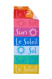 Catherine Lansfield 'Block Stripe' Cotton Beach Sun Lounger Towel - thumbnail 4