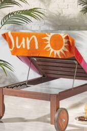 Catherine Lansfield 'Block Stripe' Cotton Beach Sun Lounger Towel - thumbnail 2