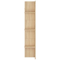 Berkfield Home TV Cabinet Sonoma Oak 152x22x113 cm Engineered Wood in Brown - Size: 152 x 22 x 113 cm - thumbnail 5