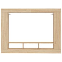 Berkfield Home TV Cabinet Sonoma Oak 152x22x113 cm Engineered Wood in Brown - Size: 152 x 22 x 113 cm - thumbnail 4
