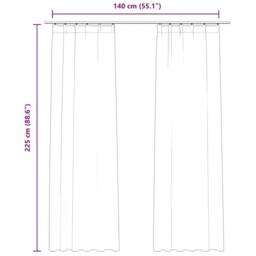 Berkfield Home Blackout Curtains 2pcs with Hooks Velvet Antique Pink 140x225cm - Size: 140x225 cm - thumbnail 7