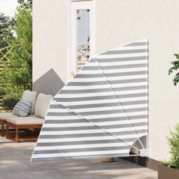 Berkfield Home Balcony Privacy Screen Anthracite & white 140 x 140 cm Fabric in Grey - thumbnail 3