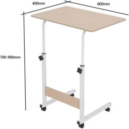EONLION Ancient wood Laptop Table Trolley in Natural - Size: 100 cm - thumbnail 2