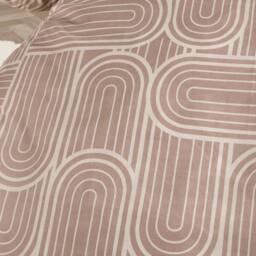OHS Arches Print Bedding Microfibre Duvet Cover Set with Pillowcase in Stone - Size: Double - thumbnail 5