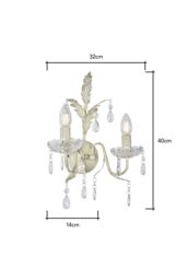 BHS Lighting Paisley Cream Wall Light - thumbnail 6