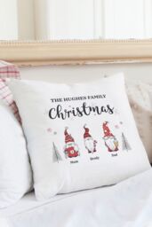 Personalised Memento Company Personalised Gonk Family Christmas Cushion in White - Size: 40 cm x 40 cm - thumbnail 4