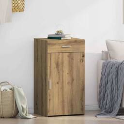Berkfield Home Sideboard Artisan Oak 30x42, 5x93 cm Engineered Wood in Brown - thumbnail 2