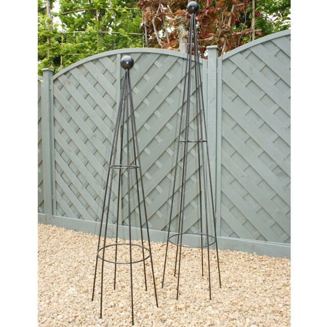 Poppyforge Hampton 6Ft Obelisk - Plant Support - L43.2 x W38 x H182.9 cm - Black - image 1