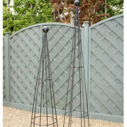Poppyforge Hampton 6Ft Obelisk - Plant Support - L43.2 x W38 x H182.9 cm - Black - thumbnail 2