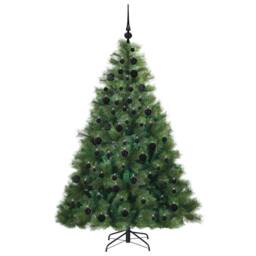 Berkfield Home Realistic Artificial Christmas Tree with 300 LEDs Green 180 cm PE - thumbnail 4