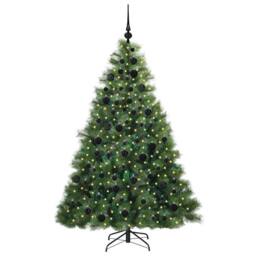 Berkfield Home Realistic Artificial Christmas Tree with 300 LEDs Green 180 cm PE - thumbnail 1