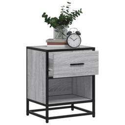 Berkfield Home Decorative Bedside Cabinet Grey Sonoma 40x31x50 cm Engineered Wood - Size: 40 x 31 x 50 cm - thumbnail 4