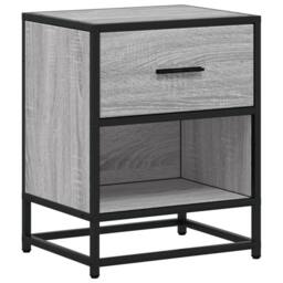 Berkfield Home Decorative Bedside Cabinet Grey Sonoma 40x31x50 cm Engineered Wood - Size: 40 x 31 x 50 cm - thumbnail 3