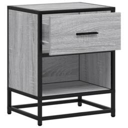 Berkfield Home Decorative Bedside Cabinet Grey Sonoma 40x31x50 cm Engineered Wood - Size: 40 x 31 x 50 cm - thumbnail 8