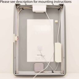 Loops 500 x 700mm IP44 Backlit Bathroom Mirror - Demister & Shaver Socket Tunable LED - thumbnail 5