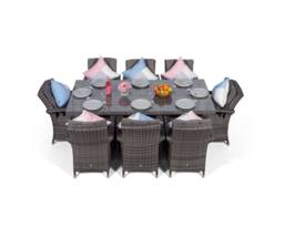 Thats Furniture Arizona Rectangular 8 Seater Rattan Patio Dining Set in Grey - thumbnail 4