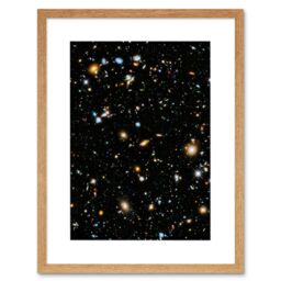 Artery8 Wall Art Print Hubble Space Astronomy Ultra Deep Field 2014 Ultraviolet Composite Separate Exposures Observations Distant Galaxies Primitive - thumbnail 1