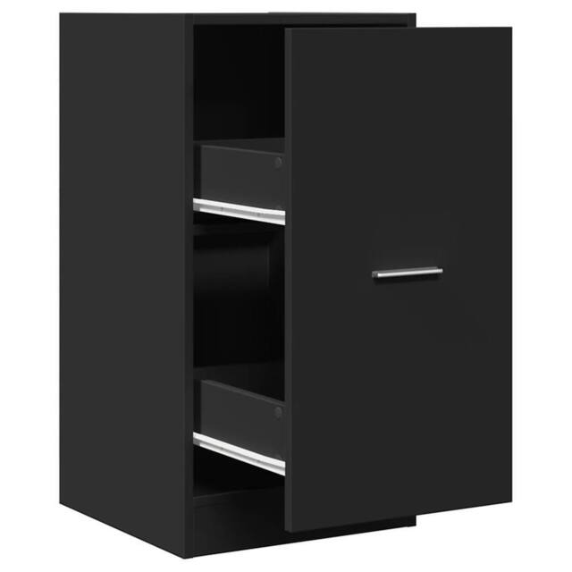 Berkfield Home Apothecary Cabinet Black 40x41x77.5 cm Engineered Wood - image 1