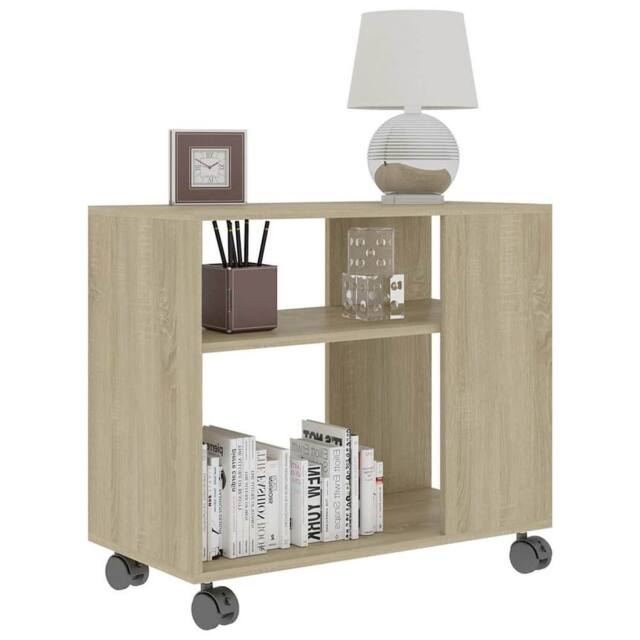 Berkfield Home Side Table Sonoma Oak 70x35x55 cm Engineered Wood in Light Tan - Size: 70 x 35 x 55 cm - image 1