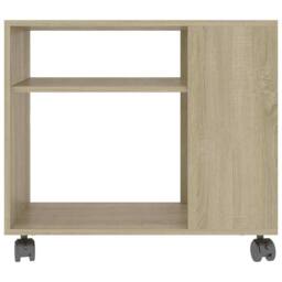 Berkfield Home Side Table Sonoma Oak 70x35x55 cm Engineered Wood in Light Tan - Size: 70 x 35 x 55 cm - thumbnail 4