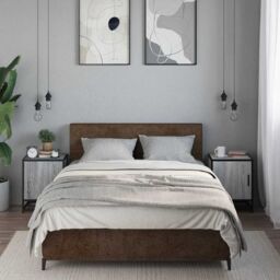 Berkfield Home Bedside Cabinets 2 pcs Grey Sonoma 40x31x50 cm Engineered Wood & Metal - Size: 40 x 31 x 50 cm - thumbnail 3