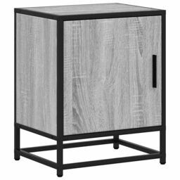 Berkfield Home Bedside Cabinets 2 pcs Grey Sonoma 40x31x50 cm Engineered Wood & Metal - Size: 40 x 31 x 50 cm - thumbnail 6