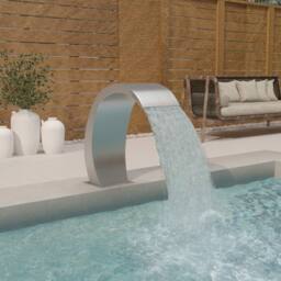 Berkfield Home Pool Fountain 22x60x70 cm Stainless Steel 304 in Silver - Size: 22 x 60 x 70 cm - thumbnail 1
