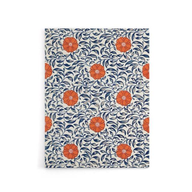 "Artery8 Owen Jones Simple Red Flower Bloom Pattern Canvas Wall Art Print in White - Size: W12"" x H16""" - image 1