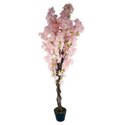 Leaf 150cm Artificial Pink Cherry Blossom Tree
