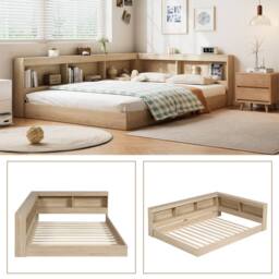 BTM Storage Bed with Ample Space, Durable for Adults & Teens in Natural - Size: Single - thumbnail 5