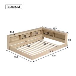 BTM Storage Bed with Ample Space, Durable for Adults & Teens in Natural - Size: Single - thumbnail 4