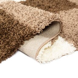 Bravich LTD Checked Thick Shaggy Rug - California in Cream - Size: 60 cm x 230 cm - thumbnail 5