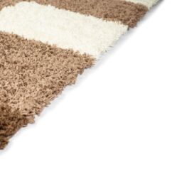 Bravich LTD Checked Thick Shaggy Rug - California in Cream - Size: 60 cm x 230 cm - thumbnail 3