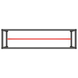 Berkfield Home Work Bench Frame Matte Black & Matte Red 210x50x79 cm Metal - Size: 210 x 50 x 79 cm - thumbnail 5