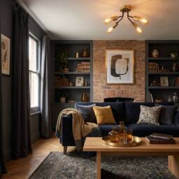 Happy Homewares Vintage Industrial Ceiling Light Fitting in Satin Gold & Matte Black in Metallic Gold - thumbnail 6