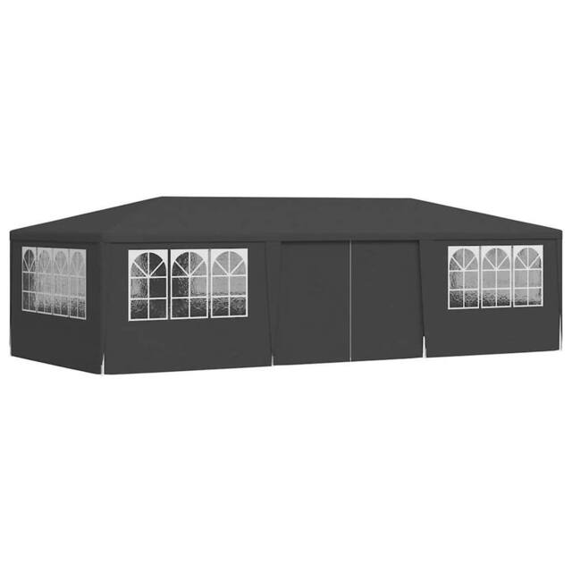 Berkfield Home Professional Party Tent with Side Walls 4x9 m Anthracite 90 g/m? in Dark Grey - image 1