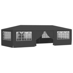 Berkfield Home Professional Party Tent with Side Walls 4x9 m Anthracite 90 g/m? in Dark Grey - thumbnail 3