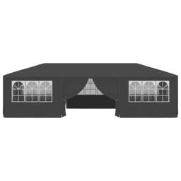 Berkfield Home Professional Party Tent with Side Walls 4x9 m Anthracite 90 g/m? in Dark Grey - thumbnail 4