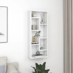 Berkfield Home Wall Shelf White 36x16x90 cm Engineered Wood - Size: 36 x 16 x 90 cm - thumbnail 1