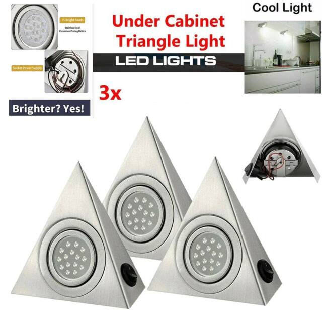 ATEK 3Pack Under Cabinet Lights, LED Motion Sensor Lights Indoor, Dimmable Under Cupboard Kitchen Lights, Stick on Magnetic Wardrobe in Silver - image 1