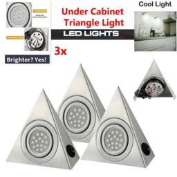ATEK 3Pack Under Cabinet Lights, LED Motion Sensor Lights Indoor, Dimmable Under Cupboard Kitchen Lights, Stick on Magnetic Wardrobe in Silver - thumbnail 1