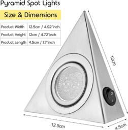 ATEK 3Pack Under Cabinet Lights, LED Motion Sensor Lights Indoor, Dimmable Under Cupboard Kitchen Lights, Stick on Magnetic Wardrobe in Silver - thumbnail 4