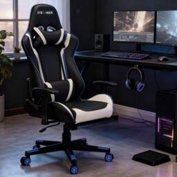 RayGar RG-MAX Gaming Chair High Back, Padding, Adjustable Height & Arms in Blue - Size: 1 Pack - thumbnail 1