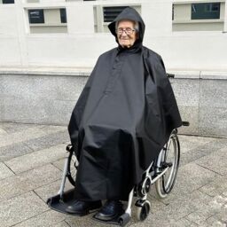 Gr8 Home Wheelchair Waterproof Poncho Rain Cover With Hood in Black - thumbnail 6