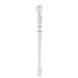 Happy Homewares Chic White Wood Standing Floor Lamp with Square Base & Foot Switch - thumbnail 8