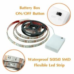 Hinsinc 5050 RGB LED Strip Lights Under Cabinet Kitchen Lighting in White - thumbnail 9