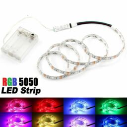 Hinsinc 5050 RGB LED Strip Lights Under Cabinet Kitchen Lighting in White - thumbnail 2