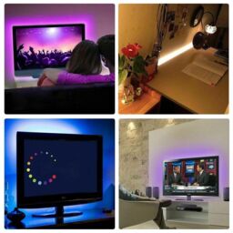 Hinsinc 5050 RGB LED Strip Lights Under Cabinet Kitchen Lighting in White - thumbnail 6